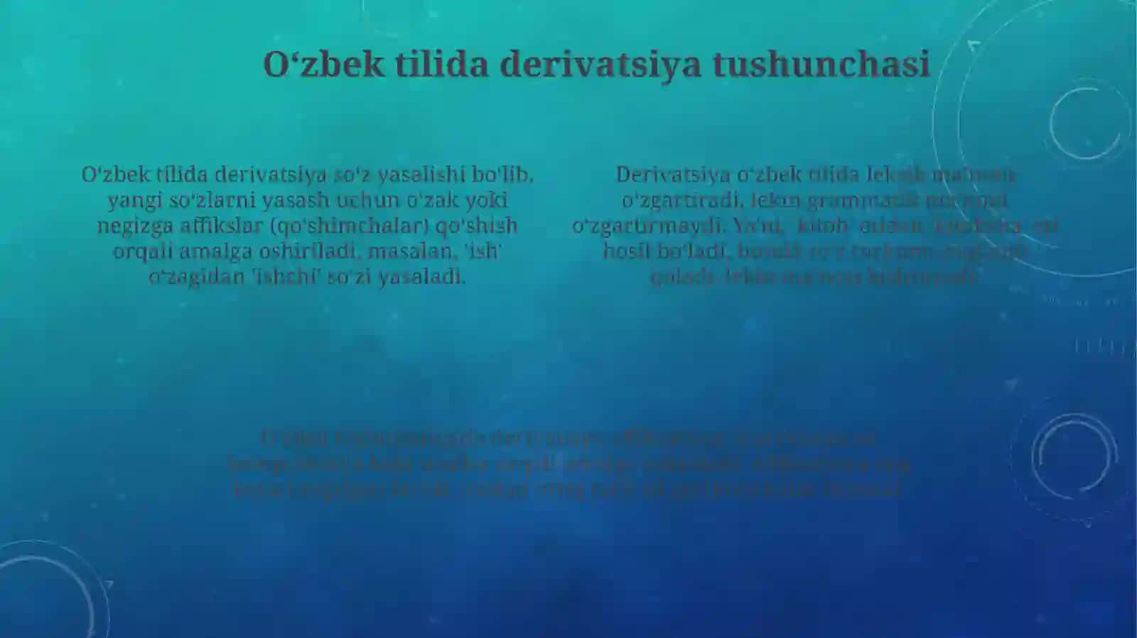 O’zbek tilshunosligida derivatsiya 4