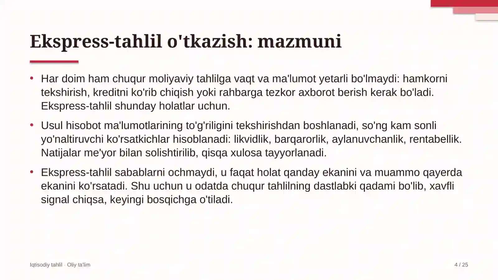 Yong'in xavfsizligi xizmatida ekspress-tahlil o'tkazish 4