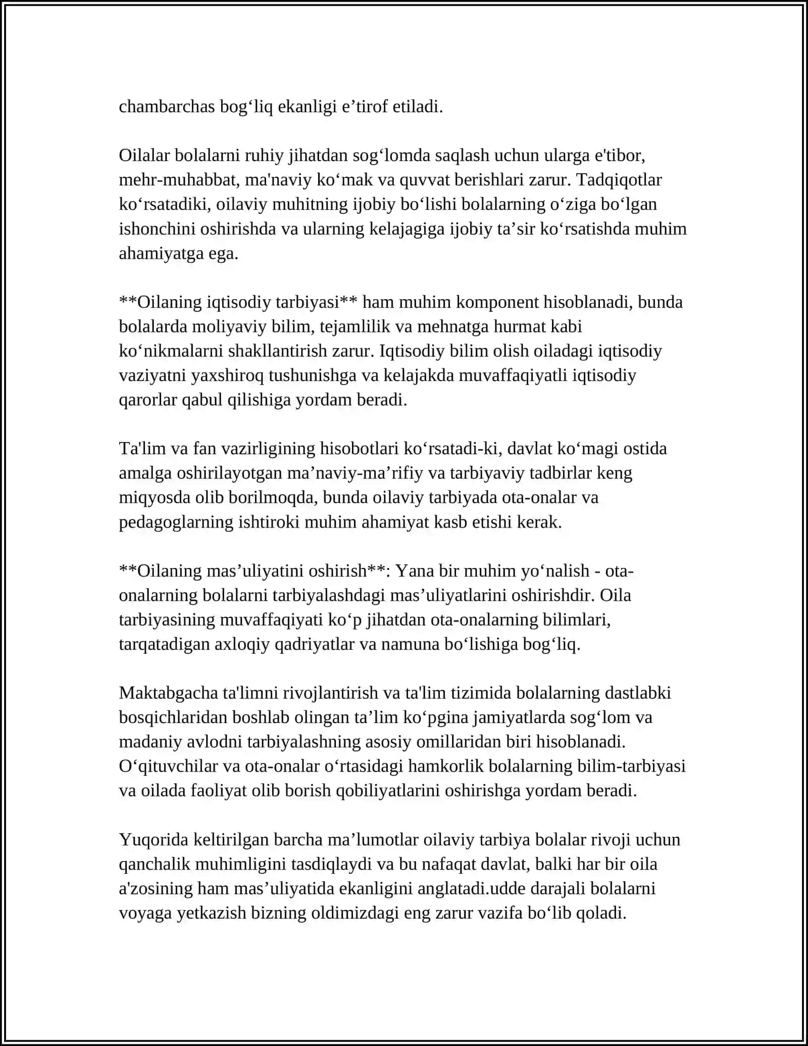 Oila tarbiyasining asoslari 4