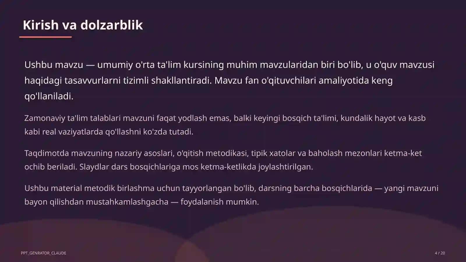 Iqtisodiyot va biznes - 9-11-sinflar uchun yangi fan: mazmuni va dars misollari 4