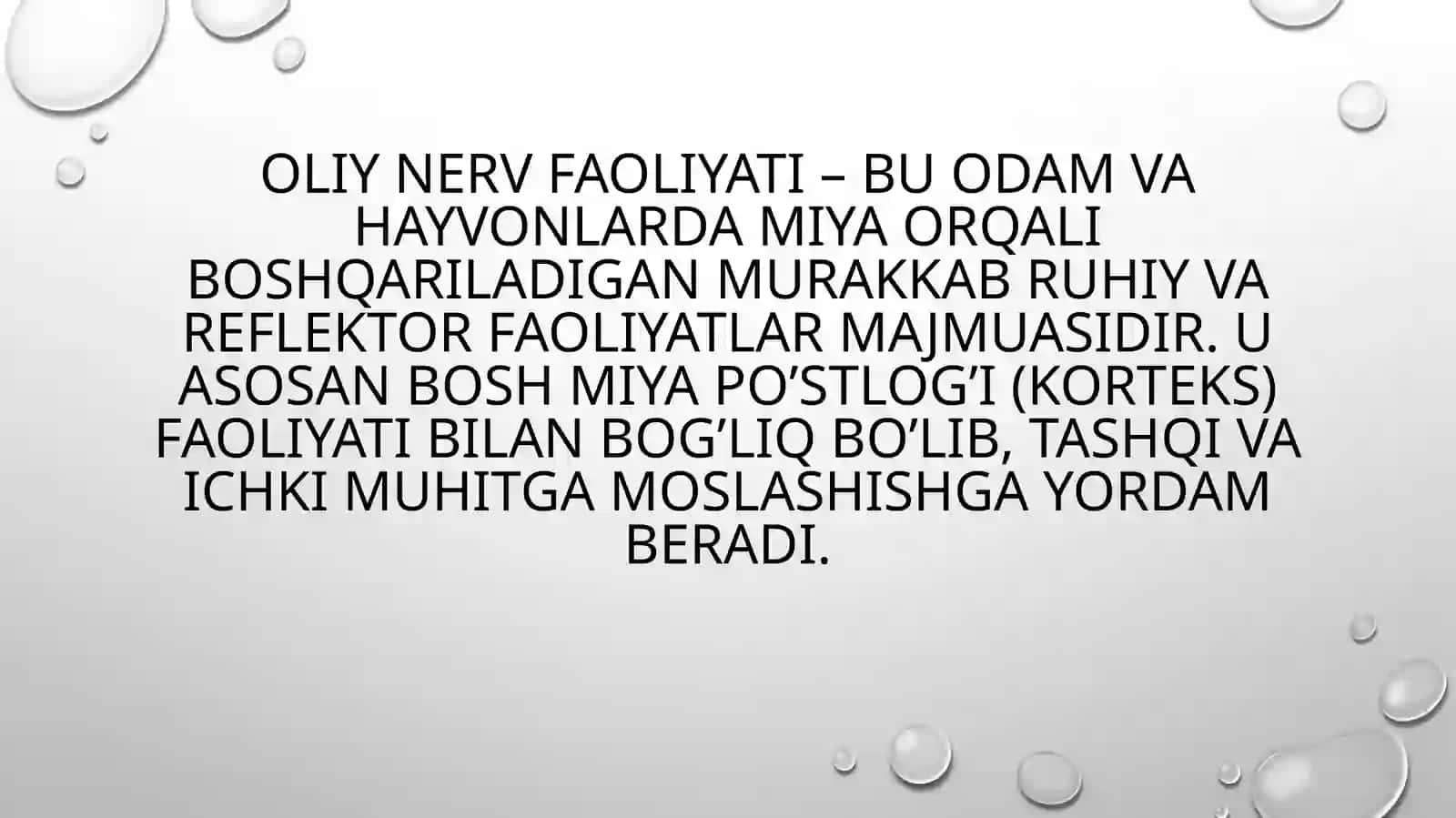 Oliy nerv faoliyatining tiplari. Organizmning signal tizimlarni odam va xayvonlarda farqi. 4