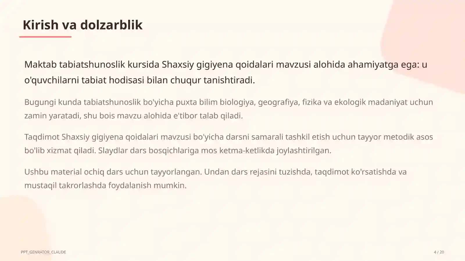 Shaxsiy gigiyena qoidalari (1-sinf) 4