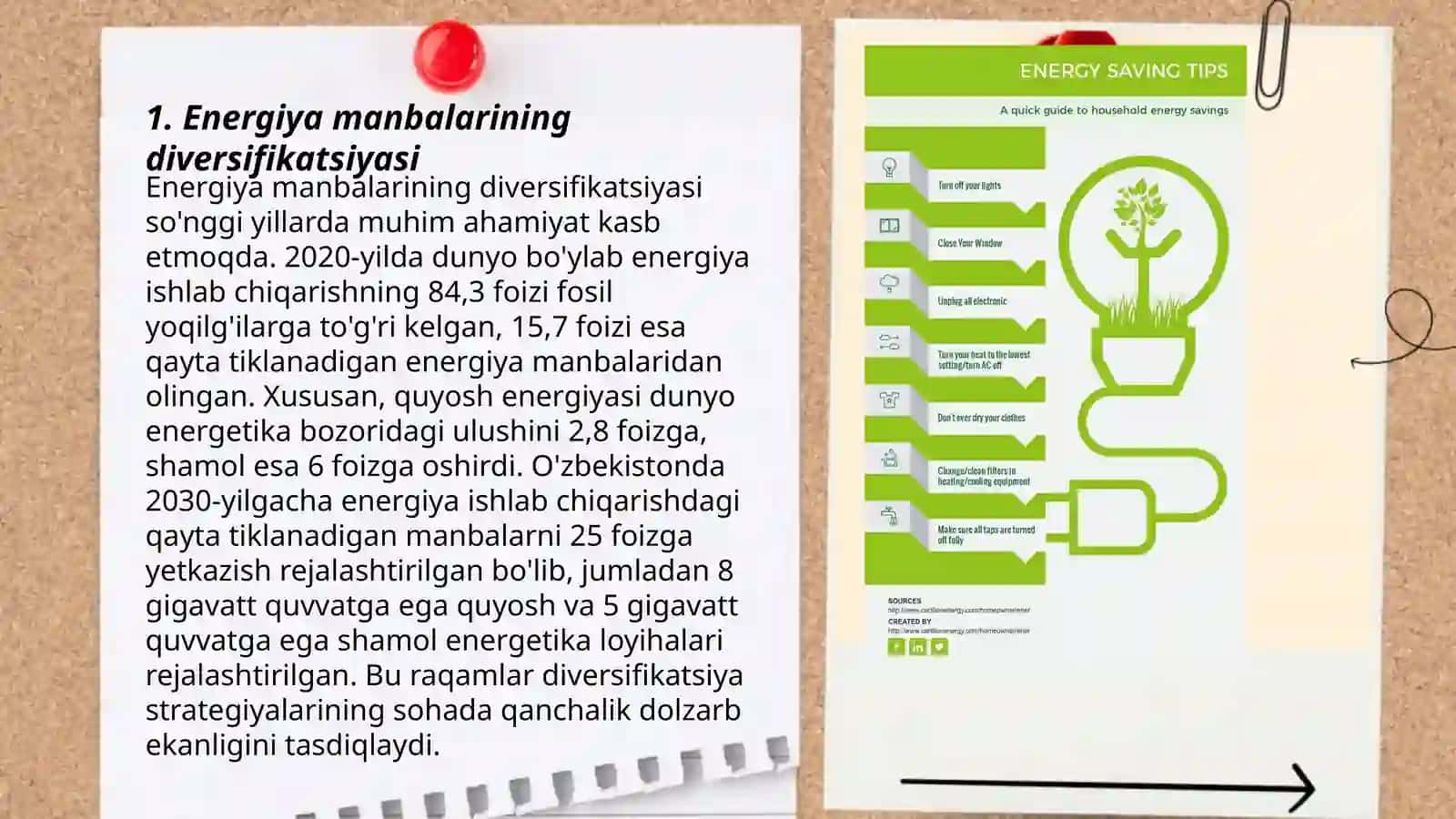 Energiyani tejash-kelajakni asrash 4