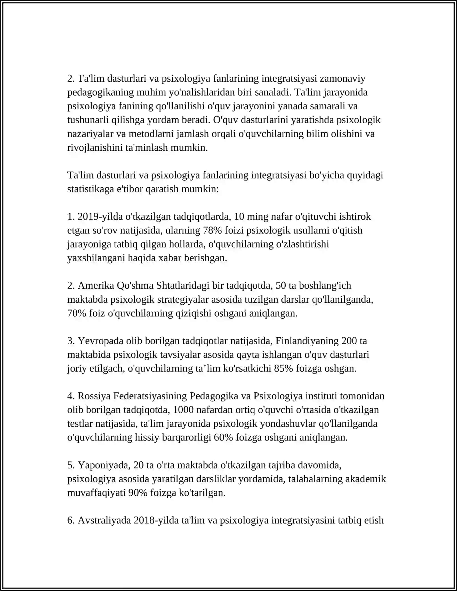 Psixolog mutaxasislarni tayyorlash muammolari 4
