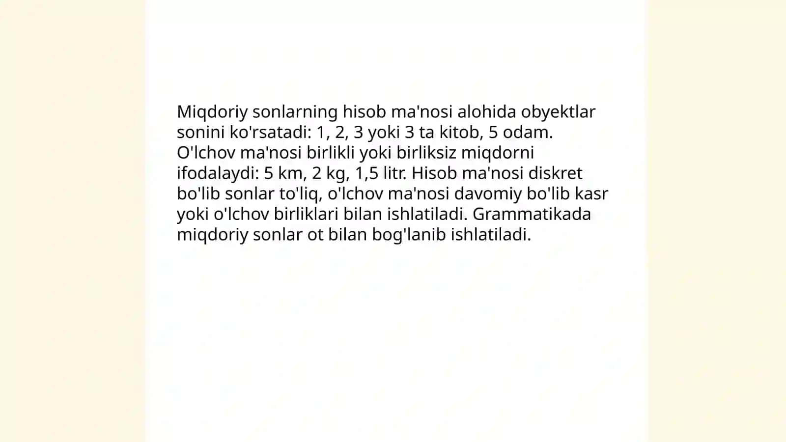 Son soʻz turkumining ma'no turlari 4
