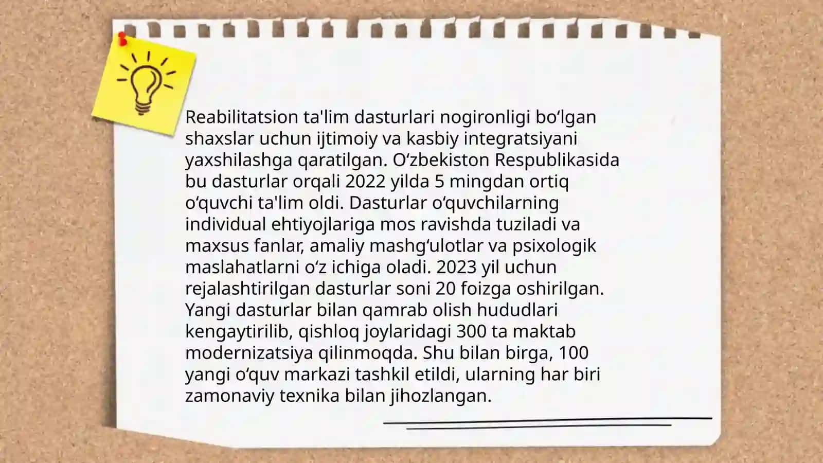 Uzoq muddat davolanishga muhtoj bolalar ta'limida rahbariyat va pedagoglarning vazifalarini planshetga solish 4
