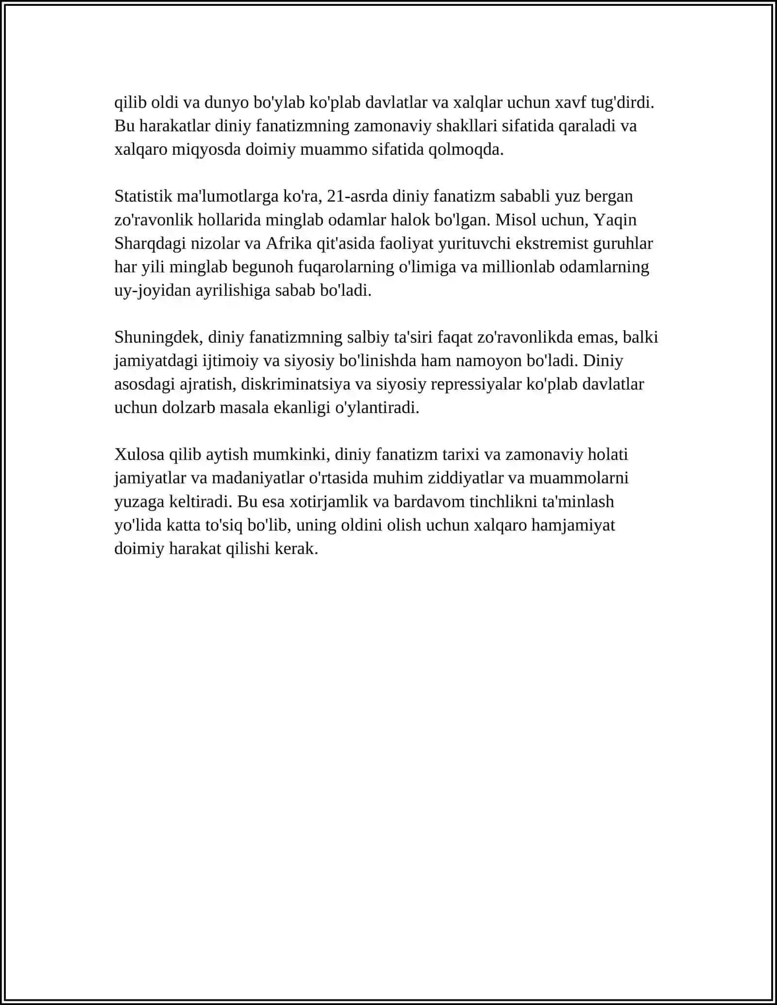 Diniy fanatizm ekstremizm va terorizm 4
