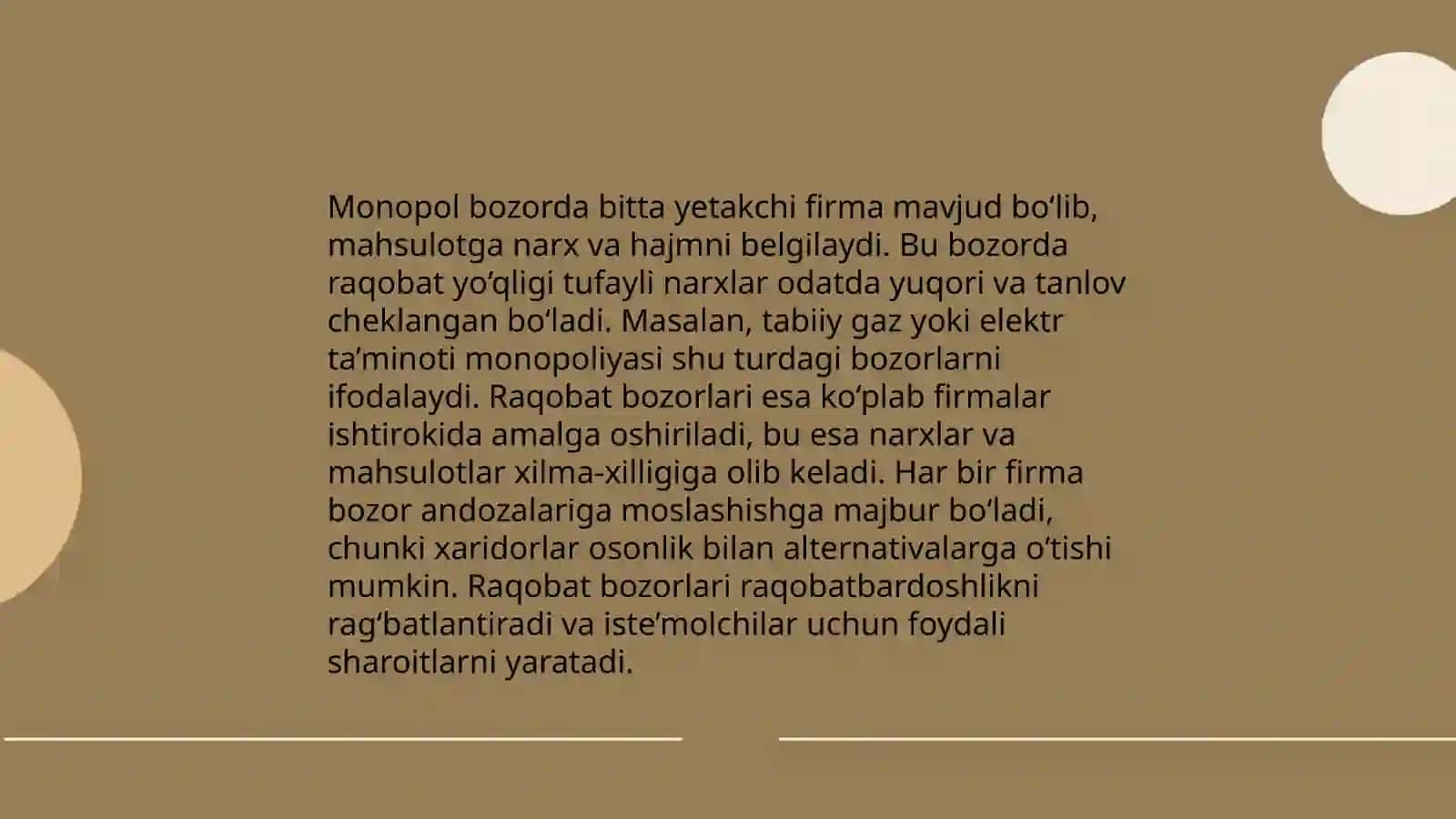 Monopol Raqobat va bozor samarodorligi 4