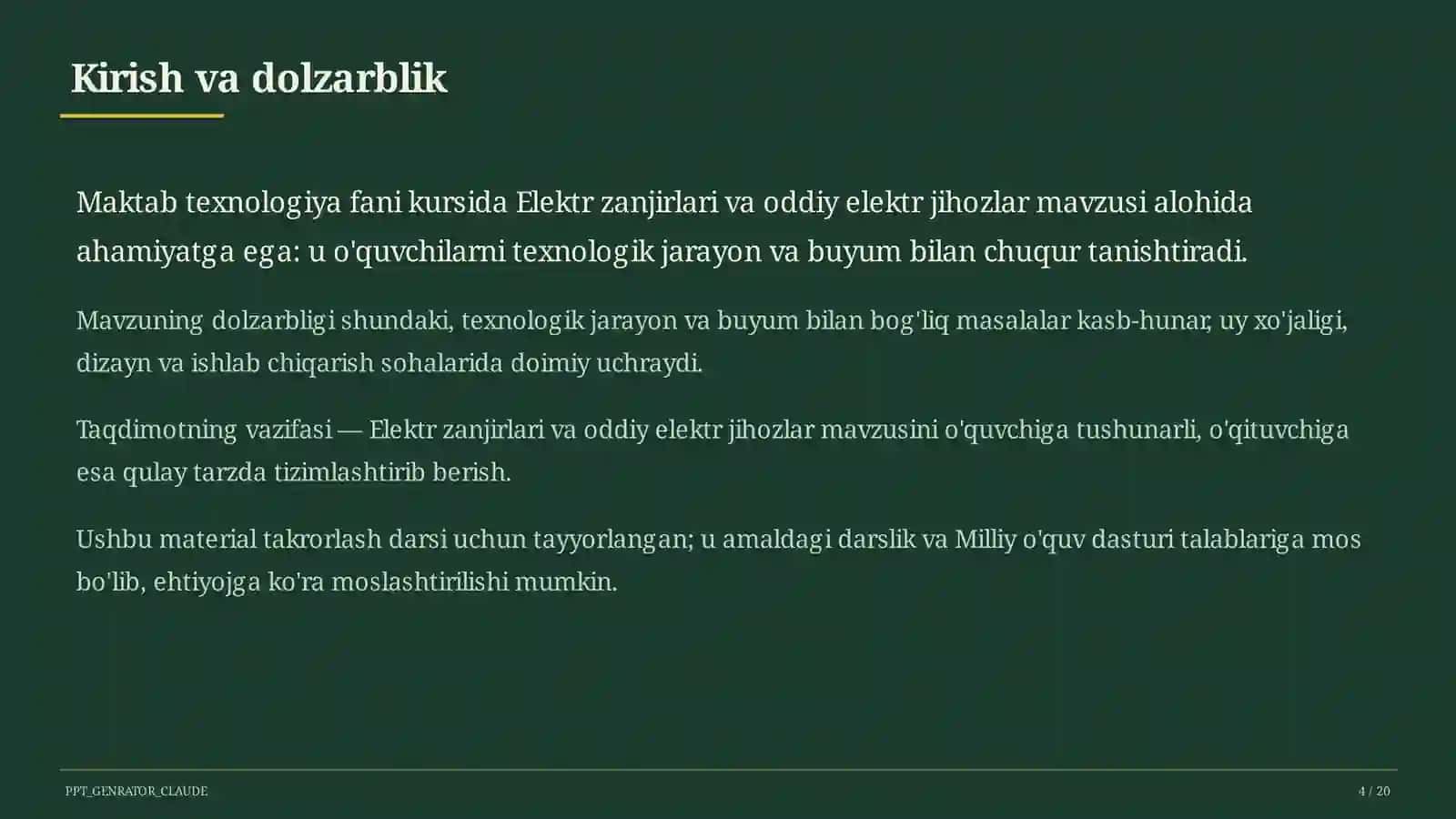 Elektr zanjirlari va oddiy elektr jihozlar (7-sinf) 4
