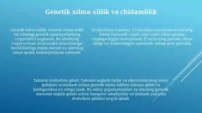 Evoyutsion Ta’Limot Va Tabiatni Muhofaza Qilish 4