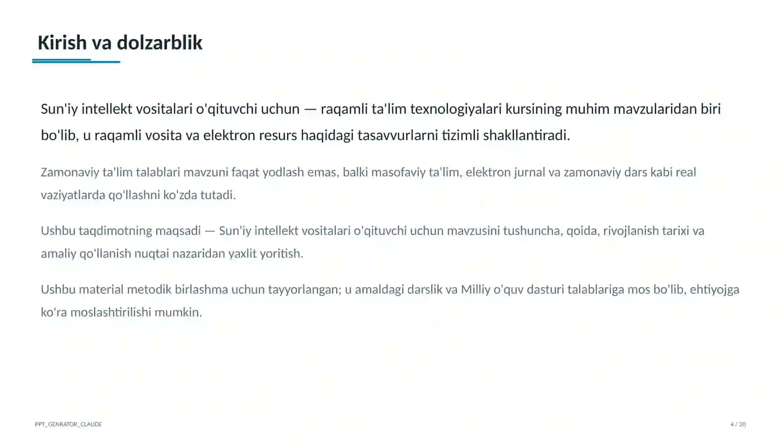 Sun'iy intellekt vositalari o'qituvchi uchun 4