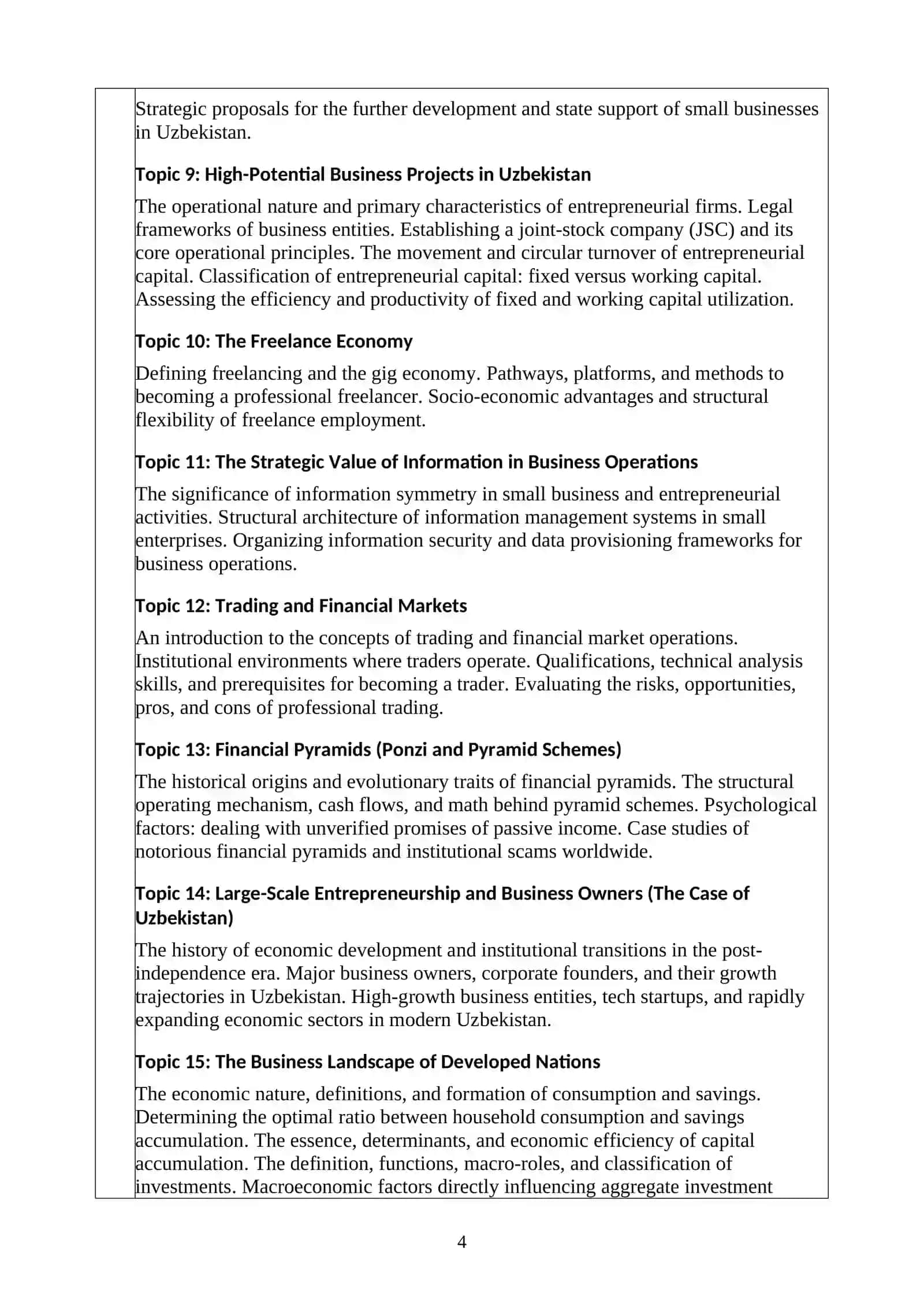 ECONOMICS AND BUSINESS 4