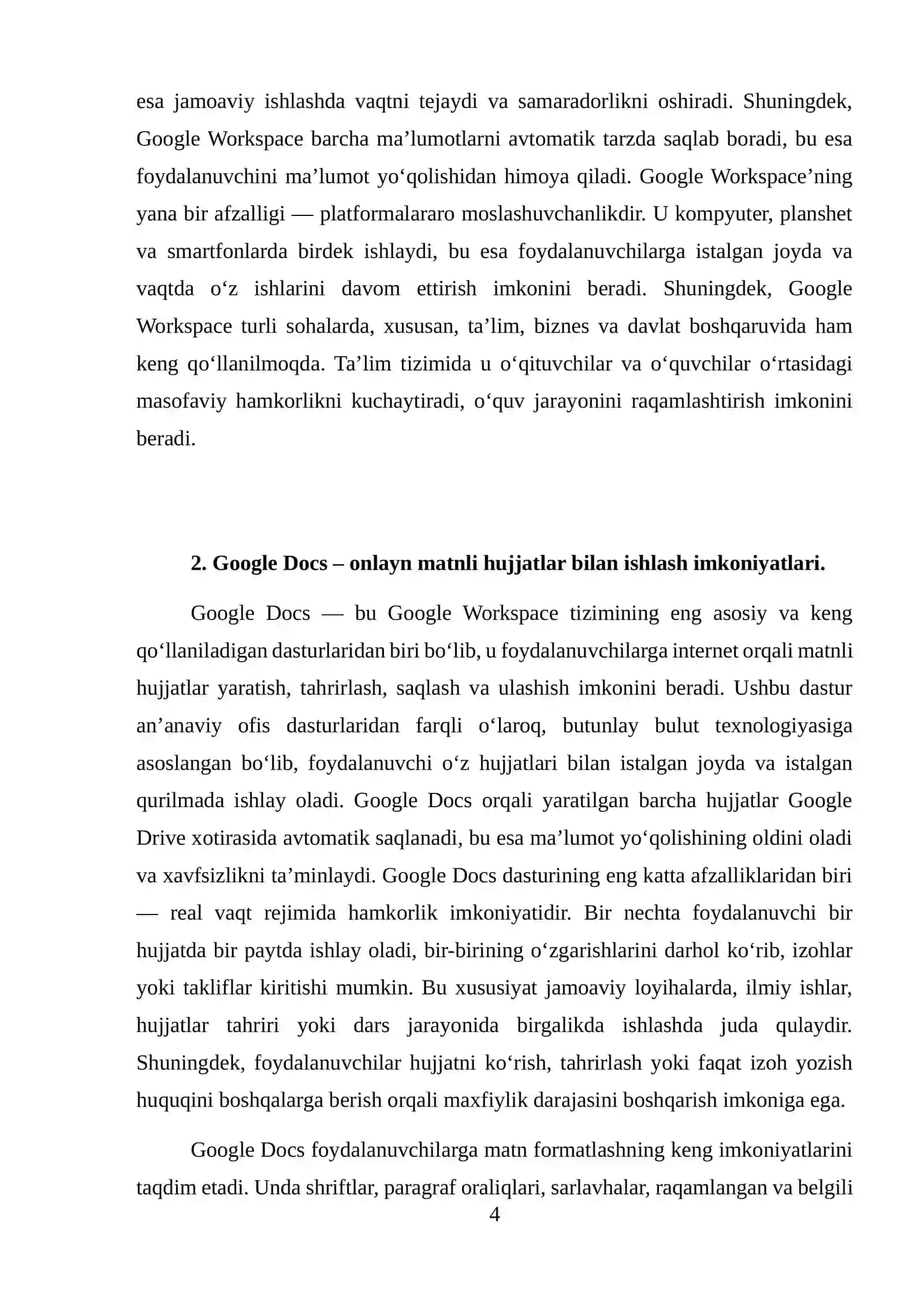 MUSTAQIL TA’LIM Seminar 4