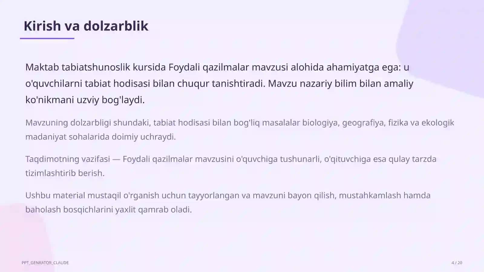 Foydali qazilmalar (3-sinf) 4