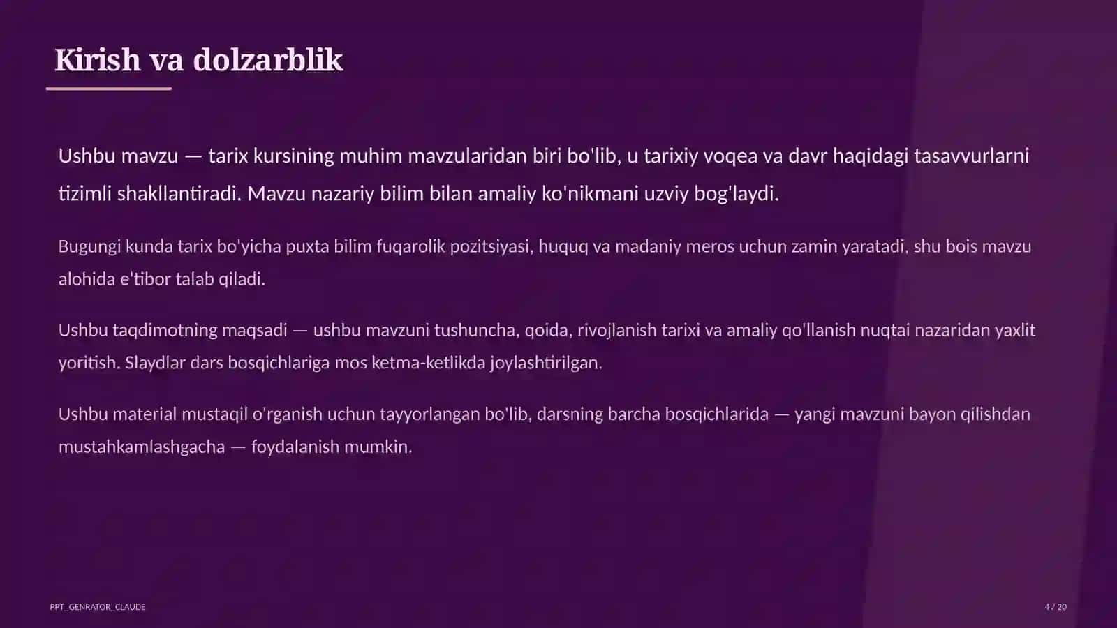 Mustaqil O'zbekistonning davlat ramzlari va Konstitutsiyasi (11-sinf) 4