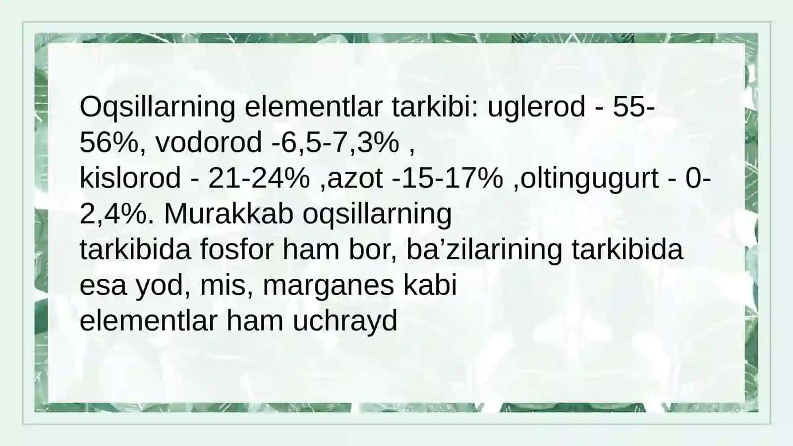 Hujayraning Kimyoviy Tarkibi 4