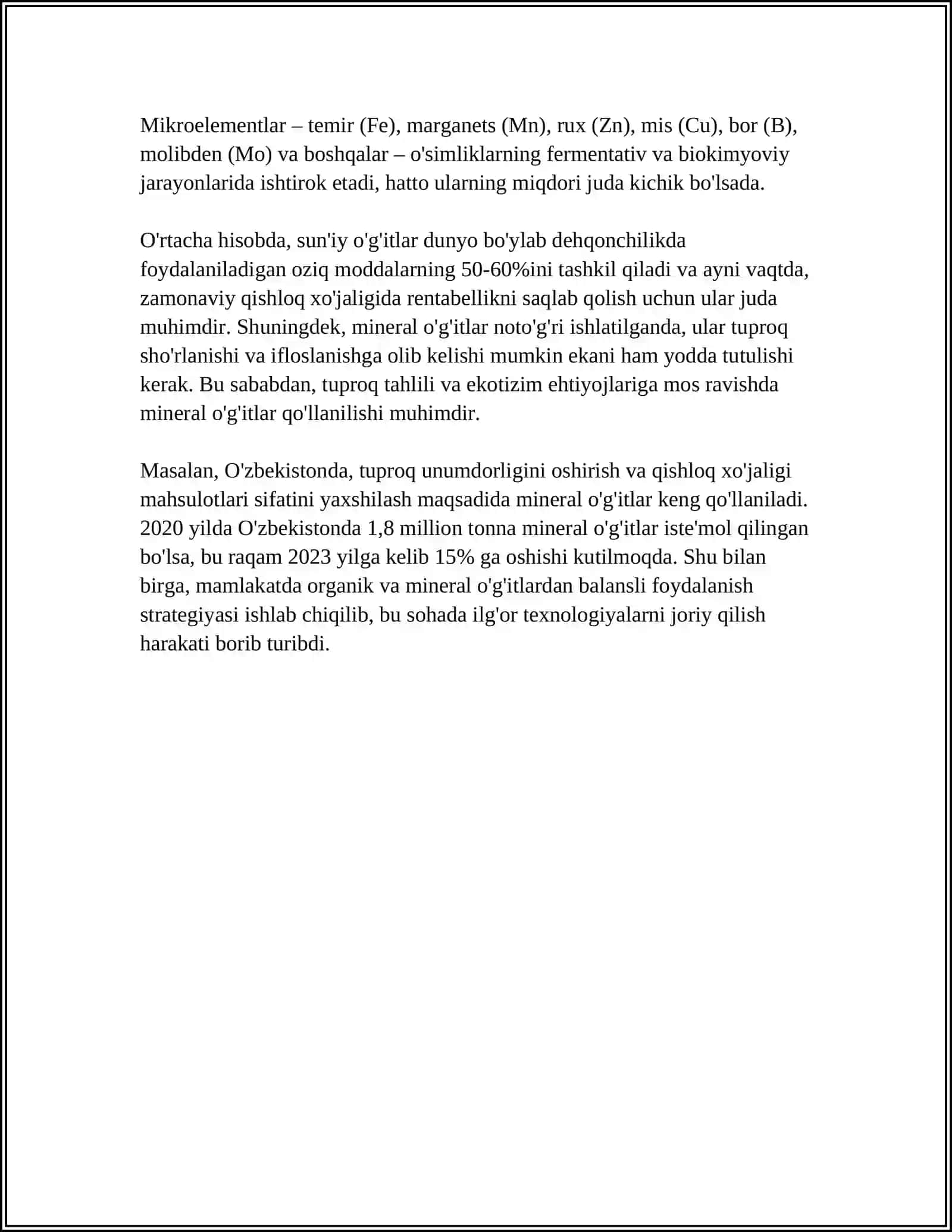 MINERAL O`G`ITLARNING QISHLOQ XO`JALIGIDAGI AHAMIYATI 4