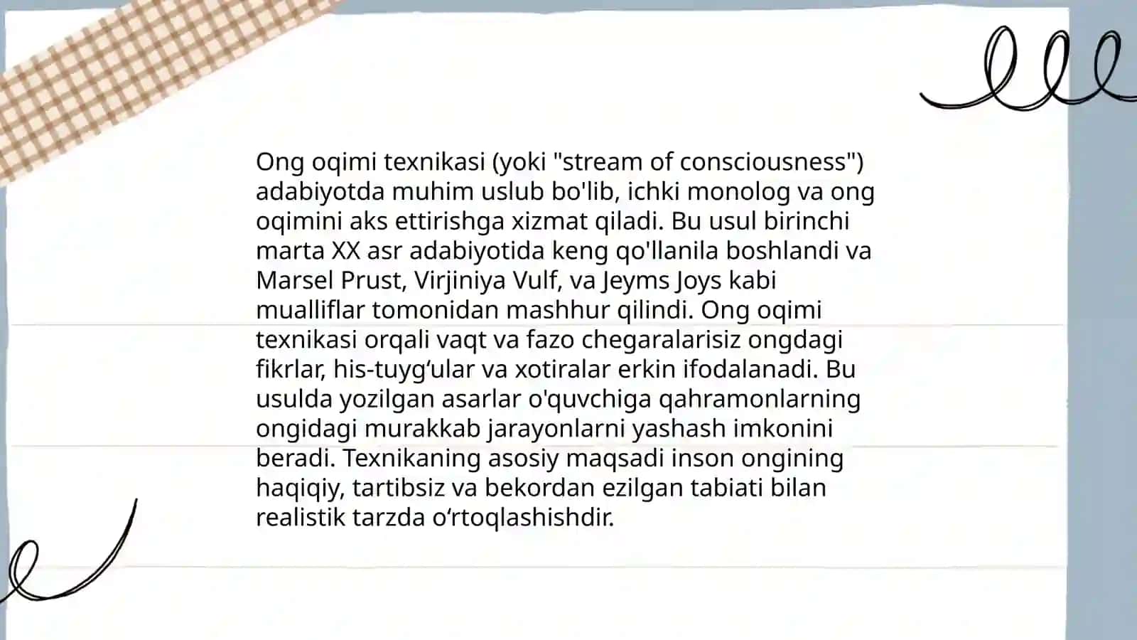 Ong oqimi adabiyoti 4