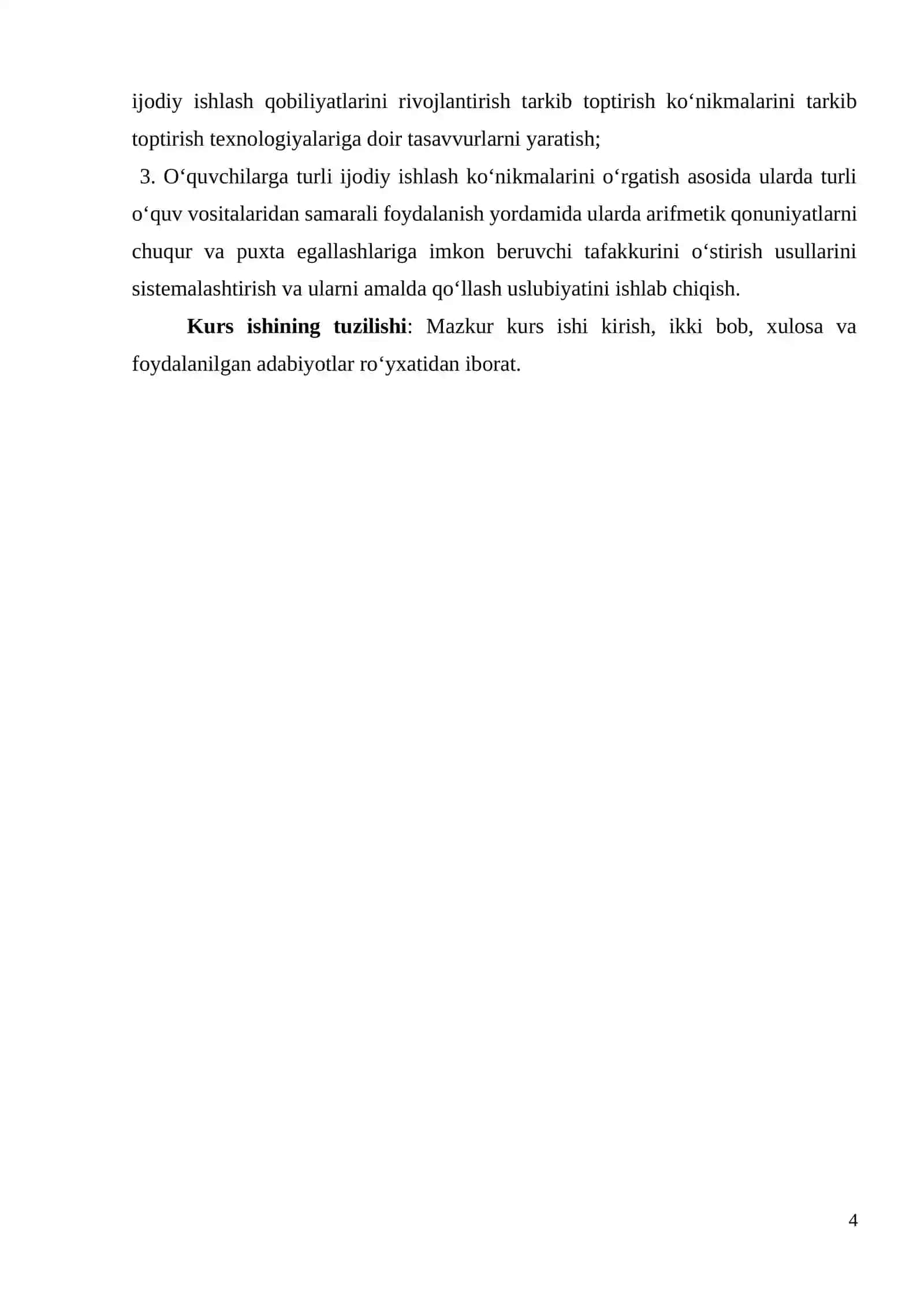 Boshlangich sinflarda matematikadan ogzaki va yozama hisoblashga doir didaktik o'yinlar tizimini ishlab chiqish metodikasi (1-sinf misolida) 4