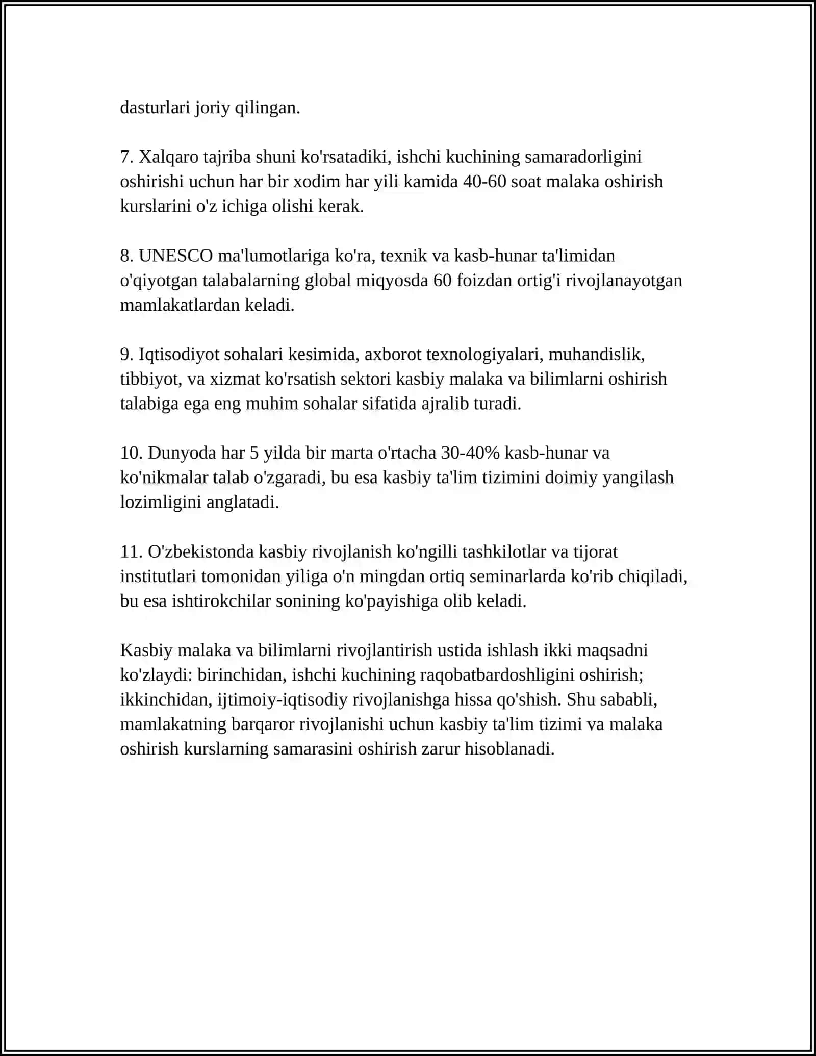 KASBIY FAOLIYAT SAMARADORLIGINI TAMINLASHDA SHAXSIY ROLI 4