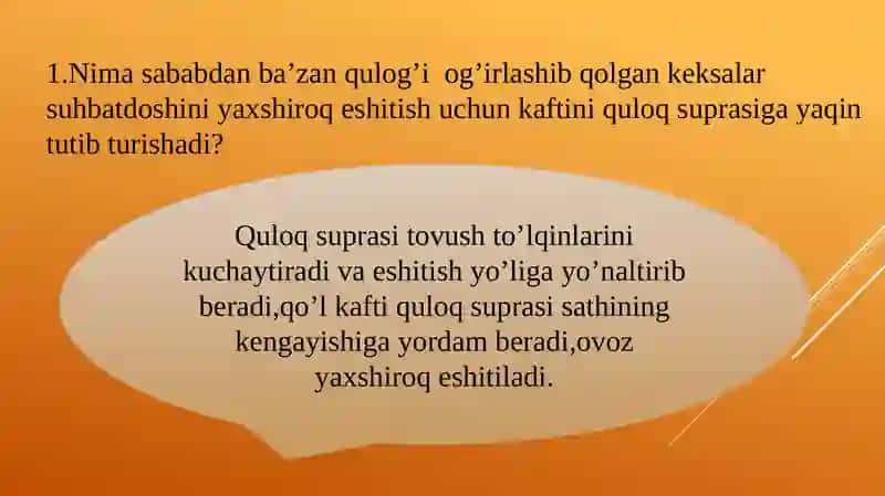 Eshitish organlarining tuzilishi, eshitish gigiyenasi 4