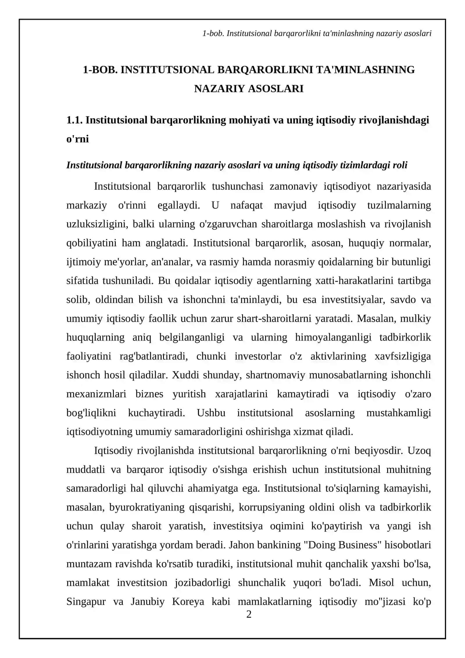 Institutsional barqarorlik va texnologik innovatsiyalar o'rtasidagi muvofiqlikni ta'minlashning asosiy omillari nimalardan iborat? 4
