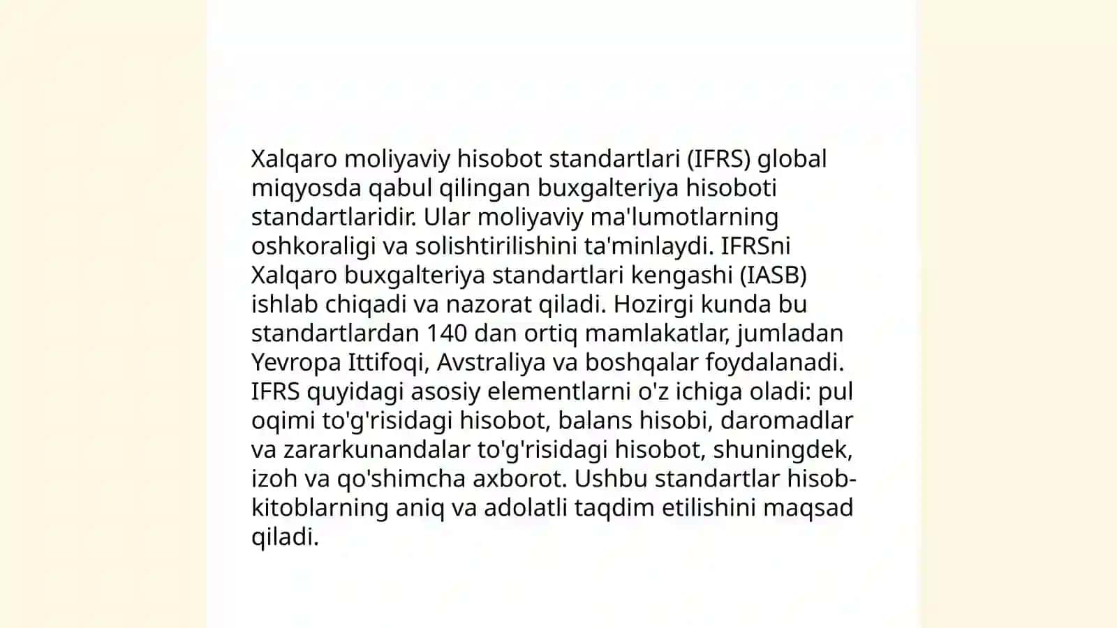 Xalqaro Moliyaviy Hisobot Standartlari 4