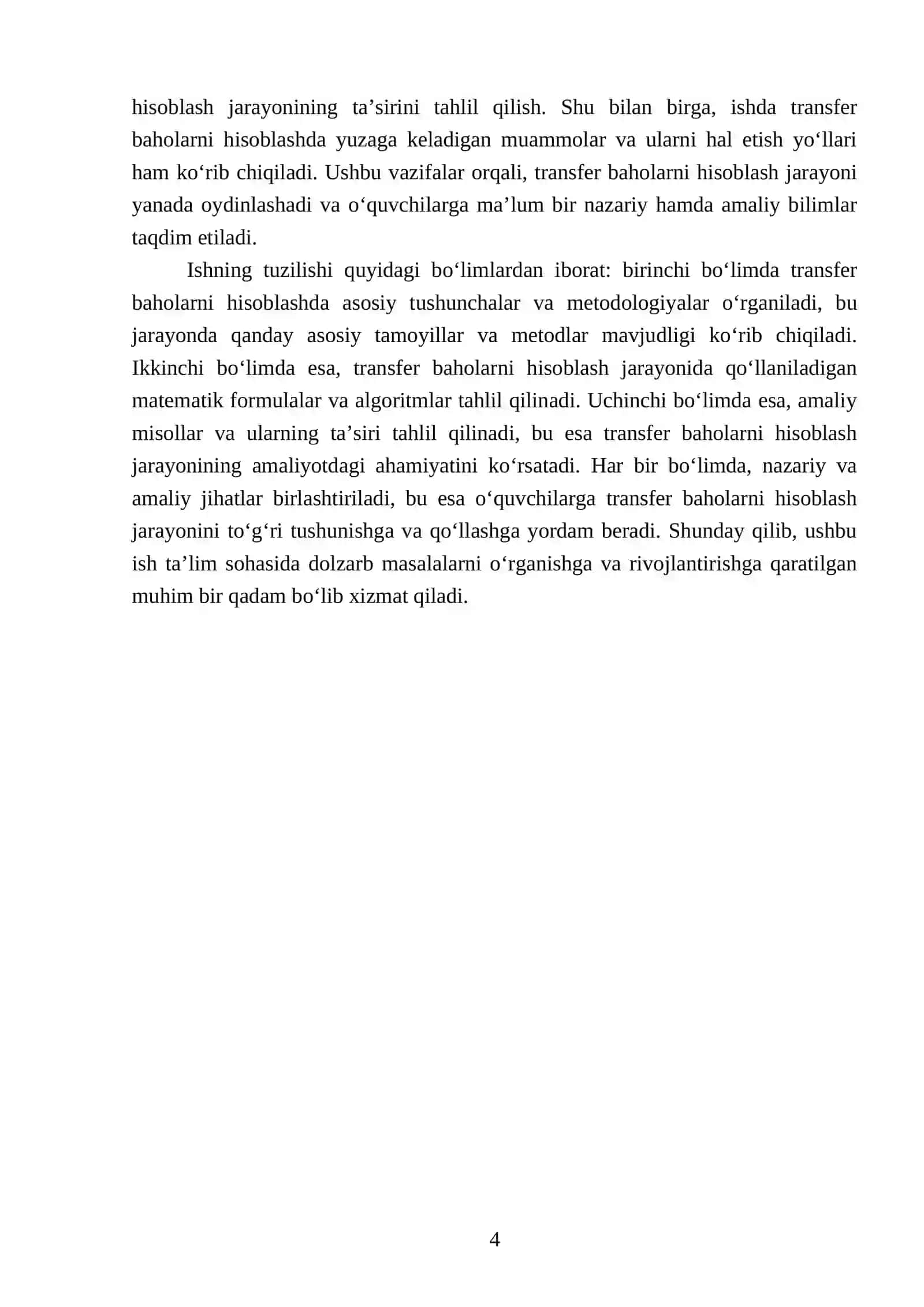 Transfer baholarni hisoblash (Transfer of Credits Calculation) 4