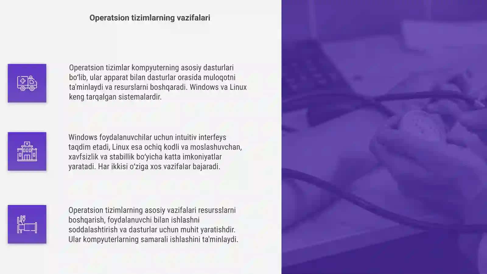 Operatsion tizimlar. Windows va Linux asoslari 4