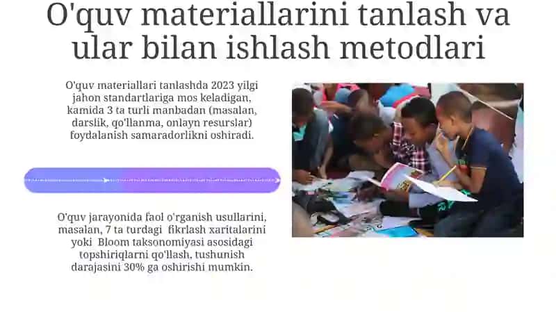 O'quv jarayonini samarali tashkil etish 4