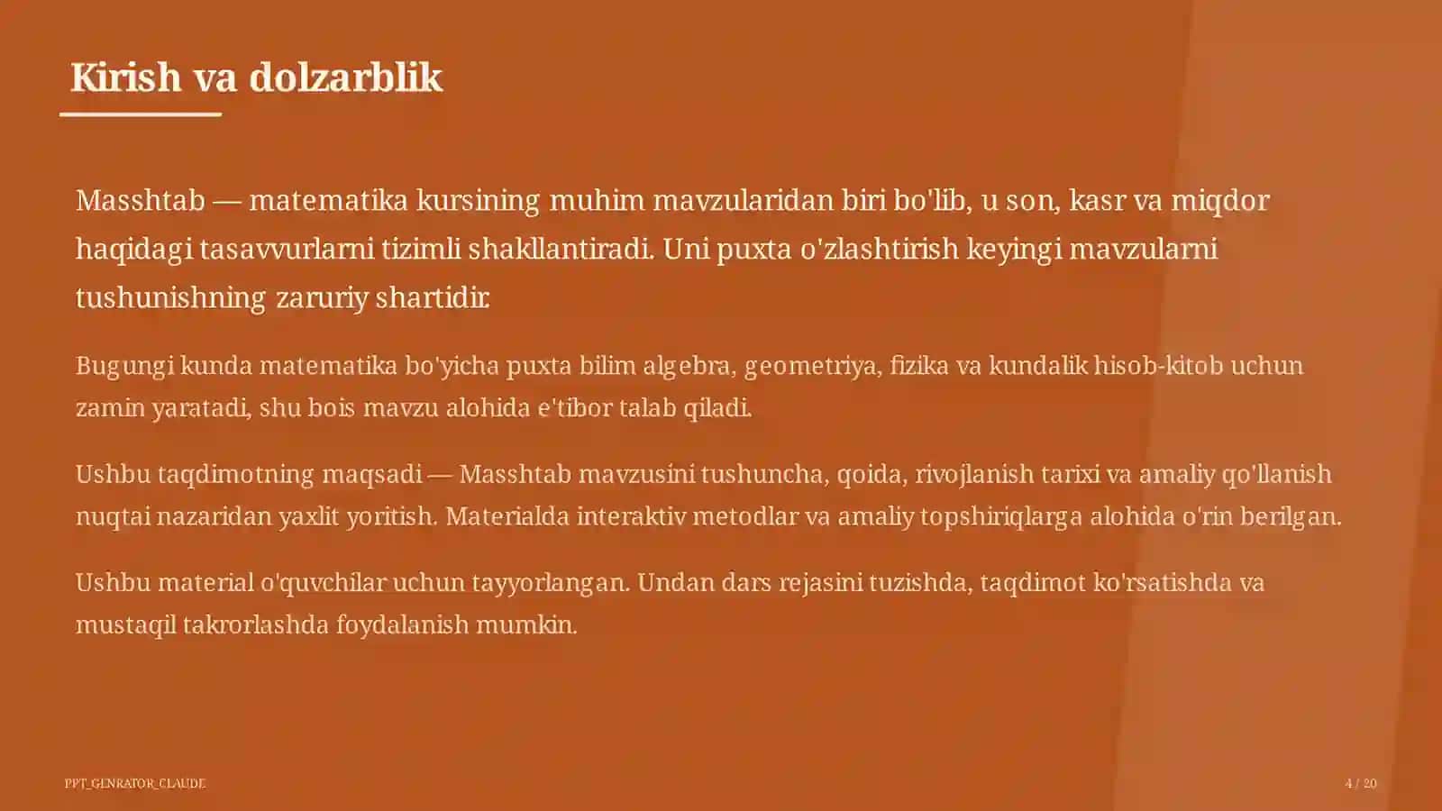 Masshtab (6-sinf) 4