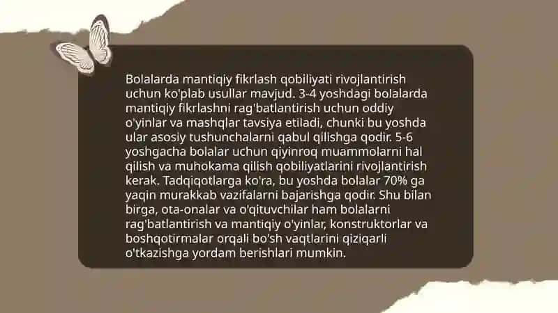 Bolalar Psixologiyasi: Kognitiv Rivojlanish 4
