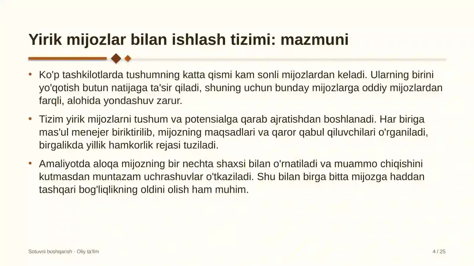 Dori vositalari ulgurji savdosida yirik mijozlar bilan ishlash tizimi 4