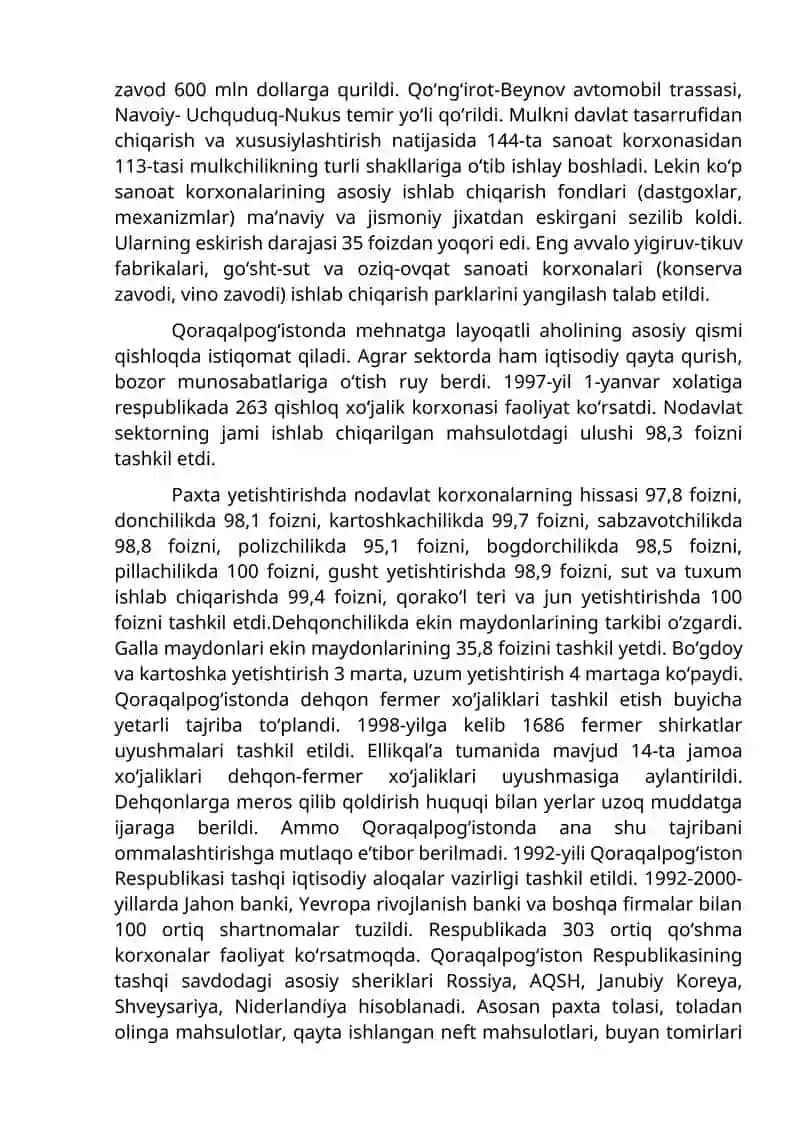 Mustaqillik yillarida Qoraqalpog‘iston Respublikasi 4