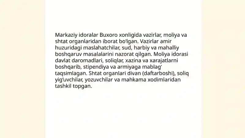 Buxoro xonligining ma'muriy tuzilishi 4