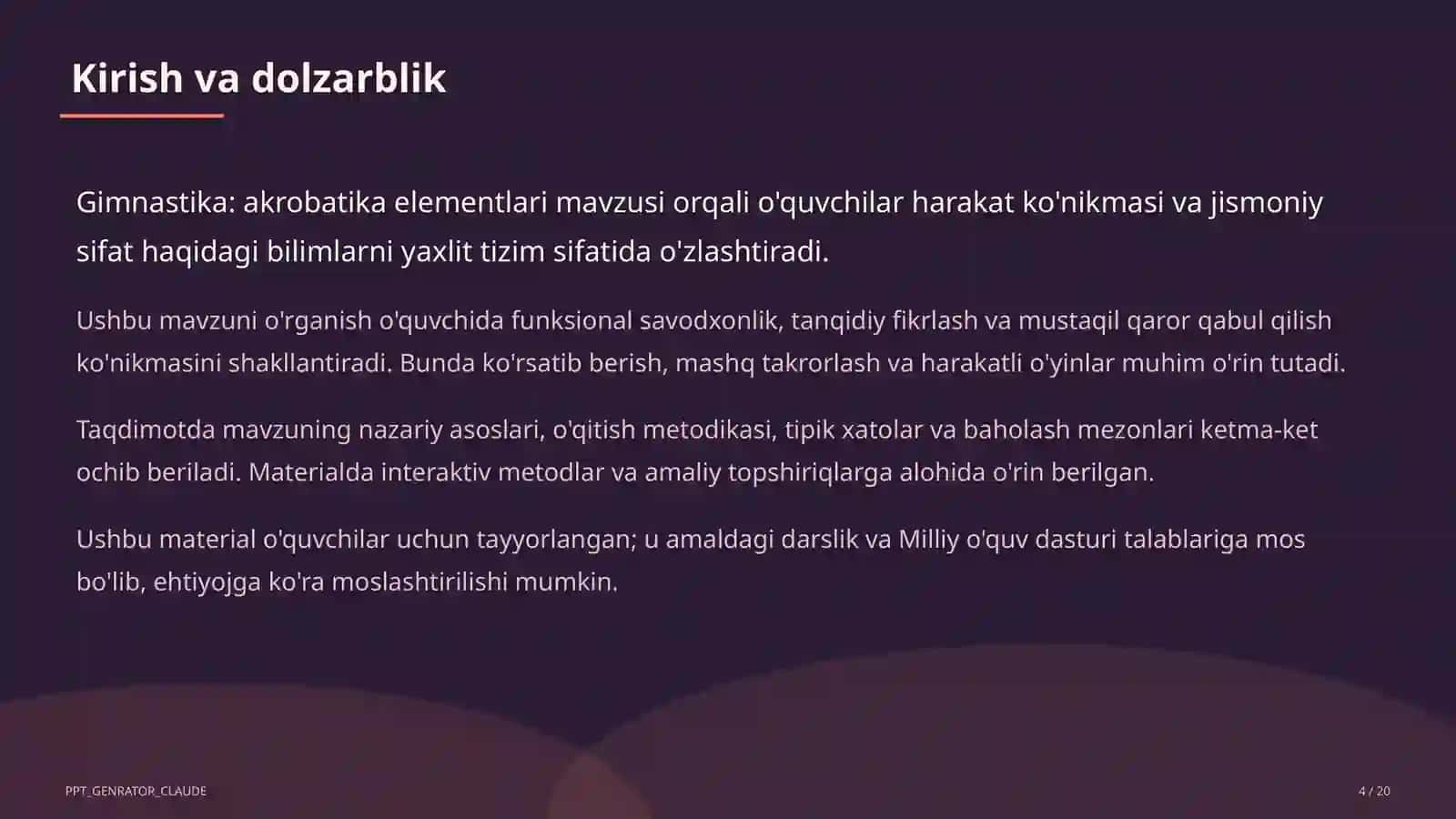 Gimnastika: akrobatika elementlari (3-sinf) 4