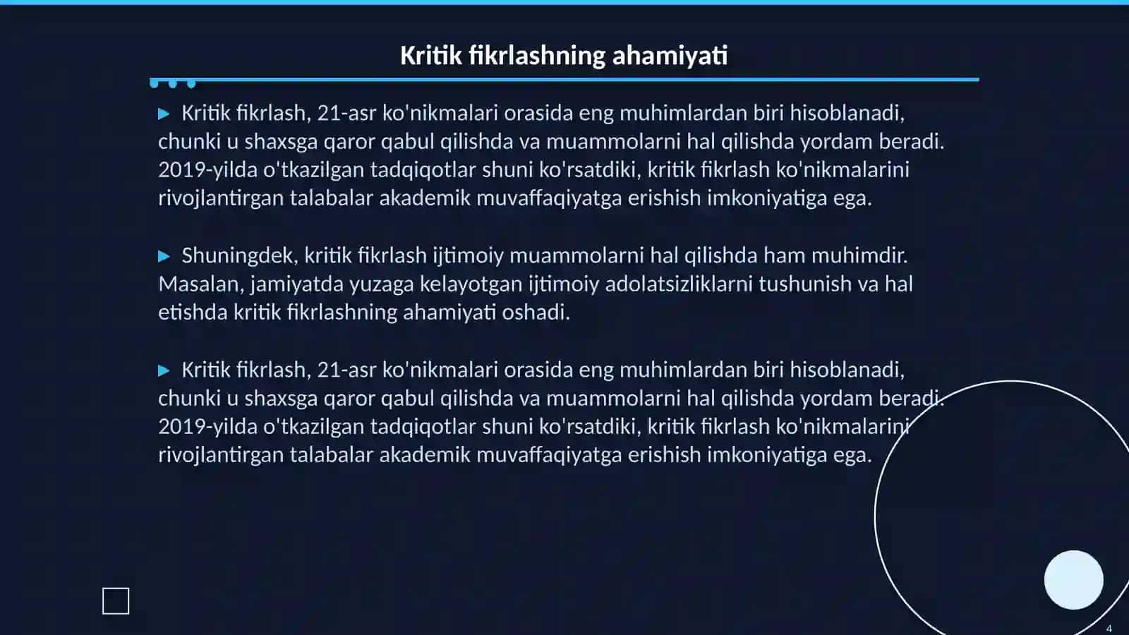 Ilmiy fikrlashni rivojlantirish 4