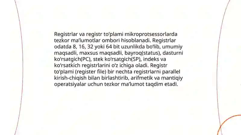 Mikroprotsessorlar 4