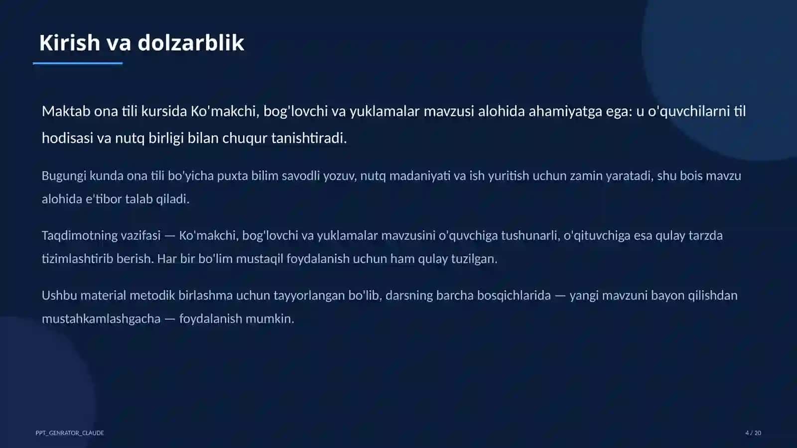 Ona tili (5-11) - metodik birlashma uchun 4