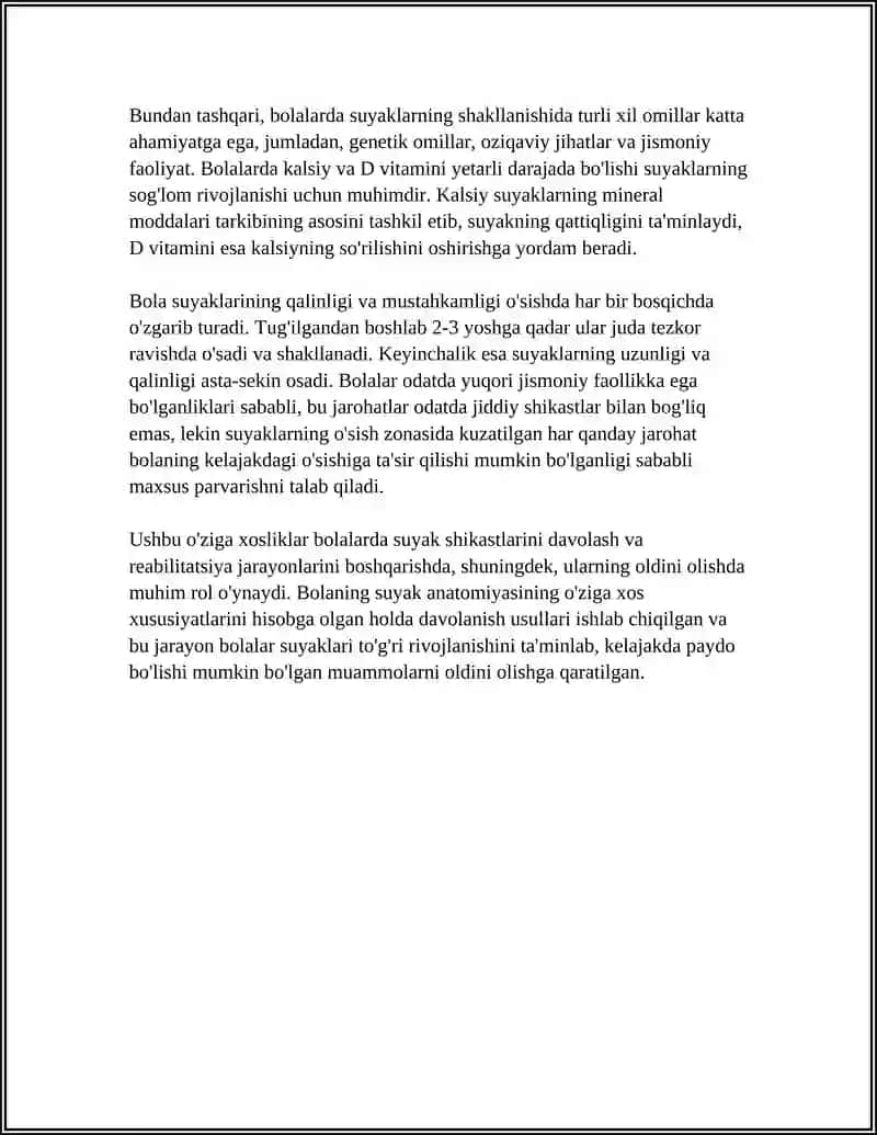 Bolalarda Suyak Shikastlarini O'ziga Xosligi 4