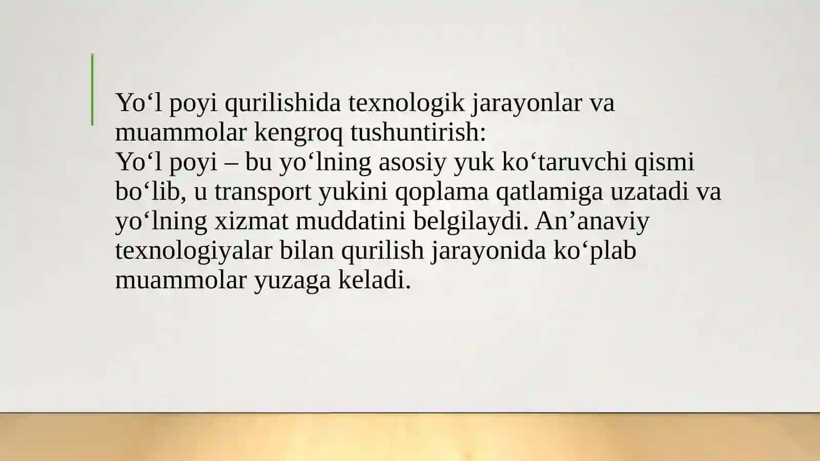 Yo‘l poyini qurishtexnologiyalarini takomillashtirish masalalari 4