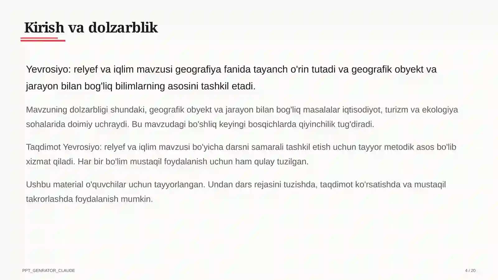 Yevrosiyo: relyef va iqlim (7-sinf) 4