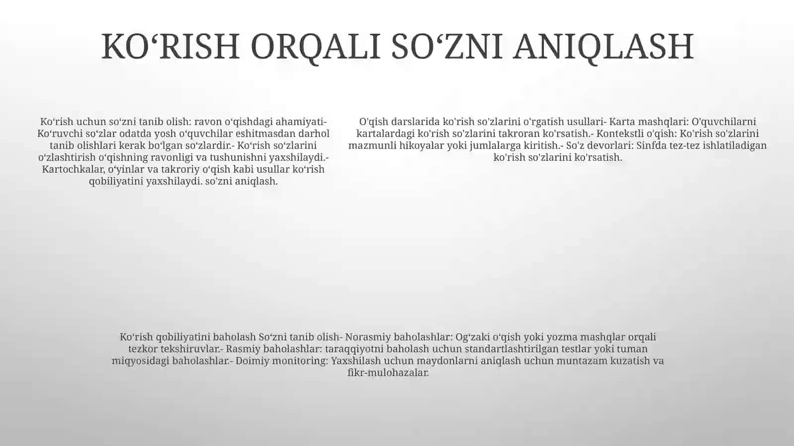 Õqish Darslarida QõllanadiganMetodlargaTavsif 4