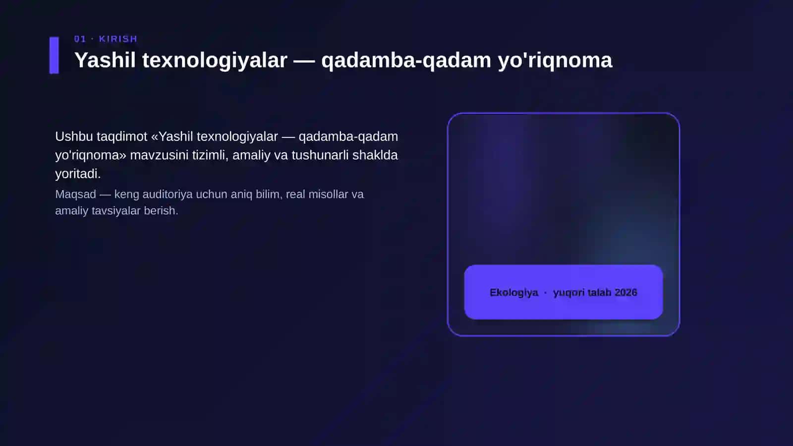 Yashil texnologiyalar — qadamba-qadam yo'riqnoma 4