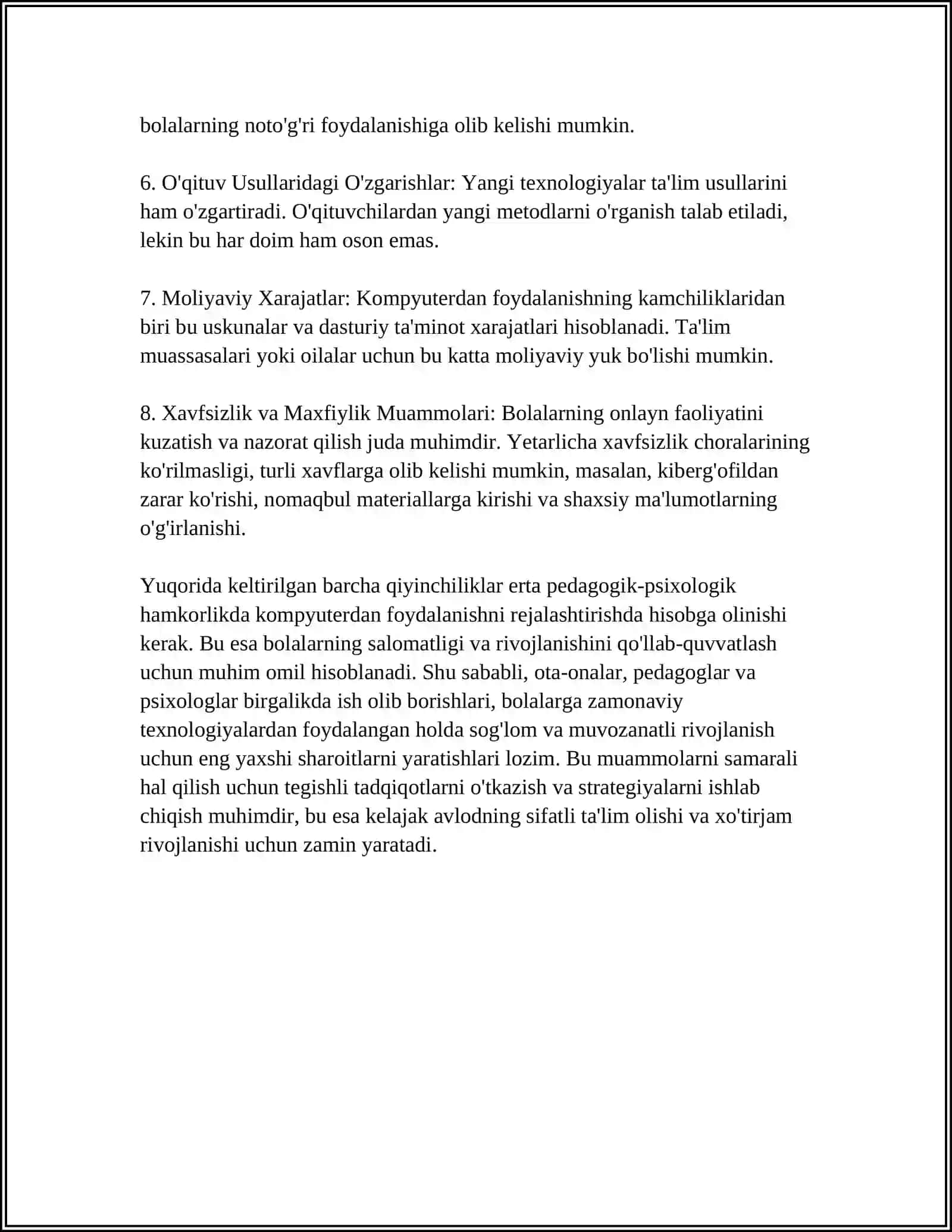 ERTA PEDAGOGIK -PSIXOLOGIK HAMKORLIK TASHKIL ETISHDA YUZAGA KELADIGAN QIYINCHILIKLARNI TAHLILI 4