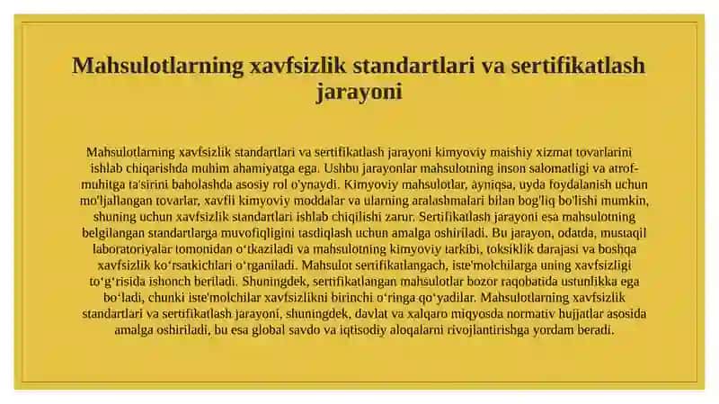 Kimyoviy maishiy xizmat tovarlarini klassifikatsiyasi tahlili 4