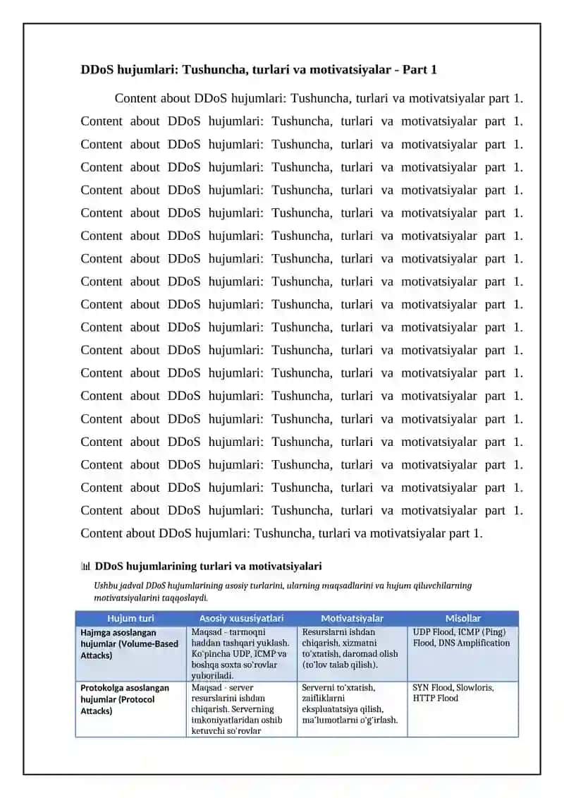 DDos hujumlari: Tushuncha, turlari va motivatsiyalar 4