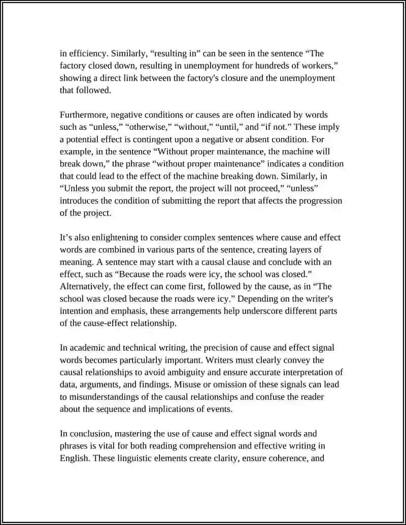 IDENTIFYING CAUSE AND EFFECT RELATIONSHIPS IN TEXTS 4