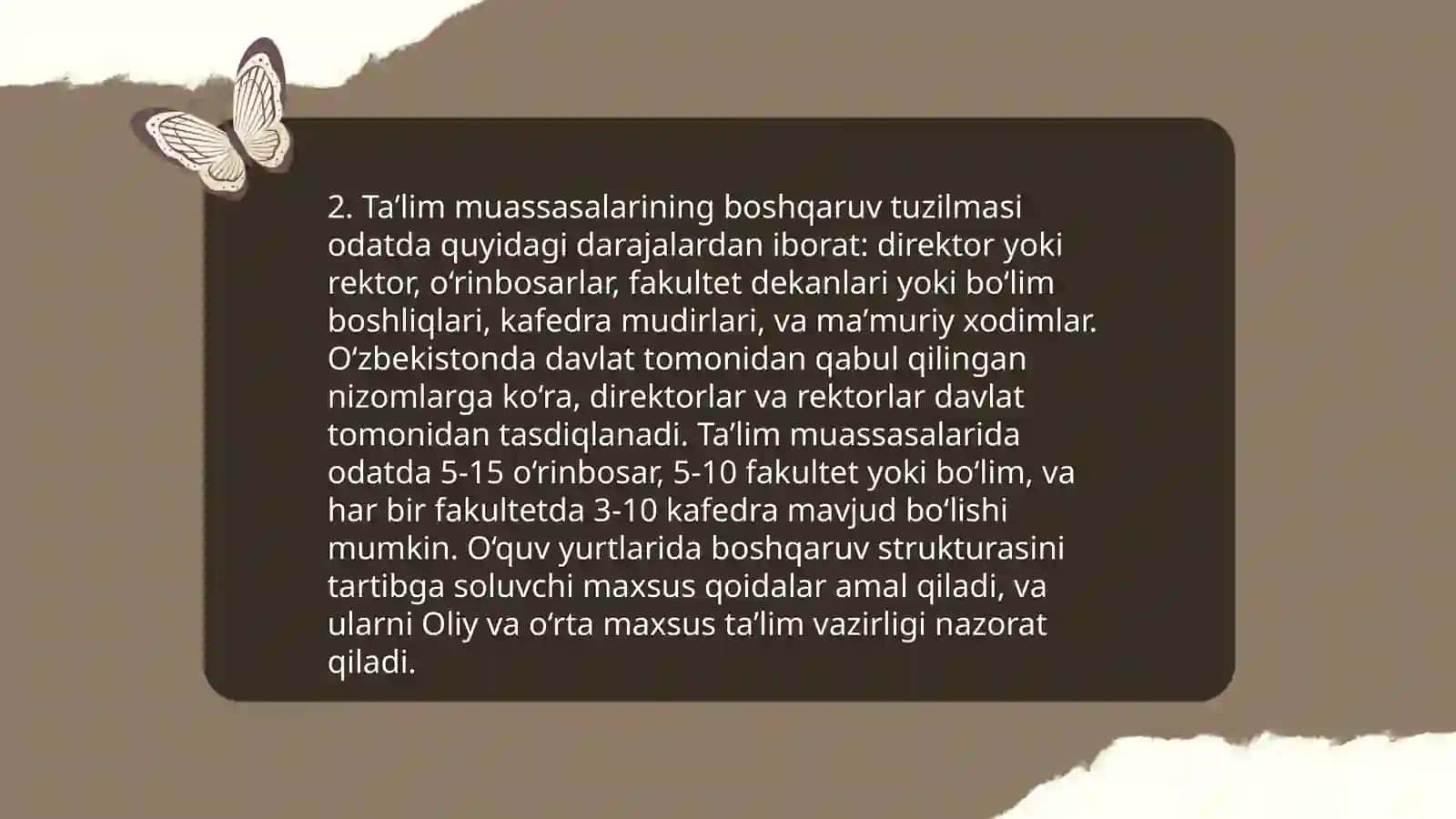 Taʼlim muassasasini boshqarishga doir meʼyoriy- huquqiy hujjatlar 4