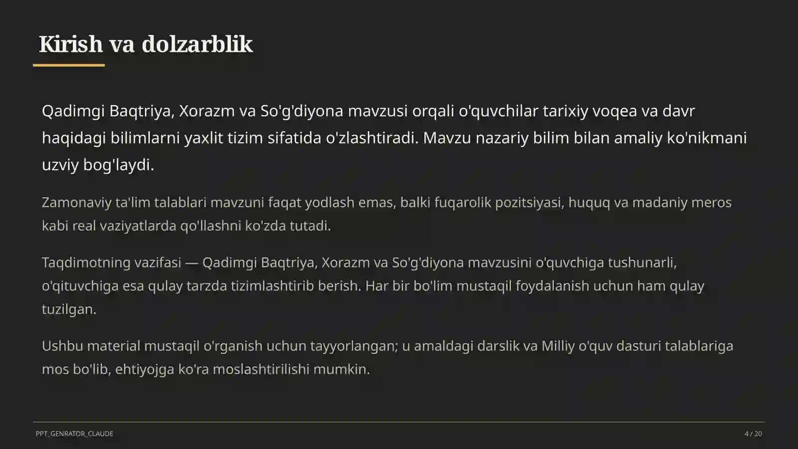 Qadimgi Baqtriya, Xorazm va So'g'diyona (6-sinf) 4